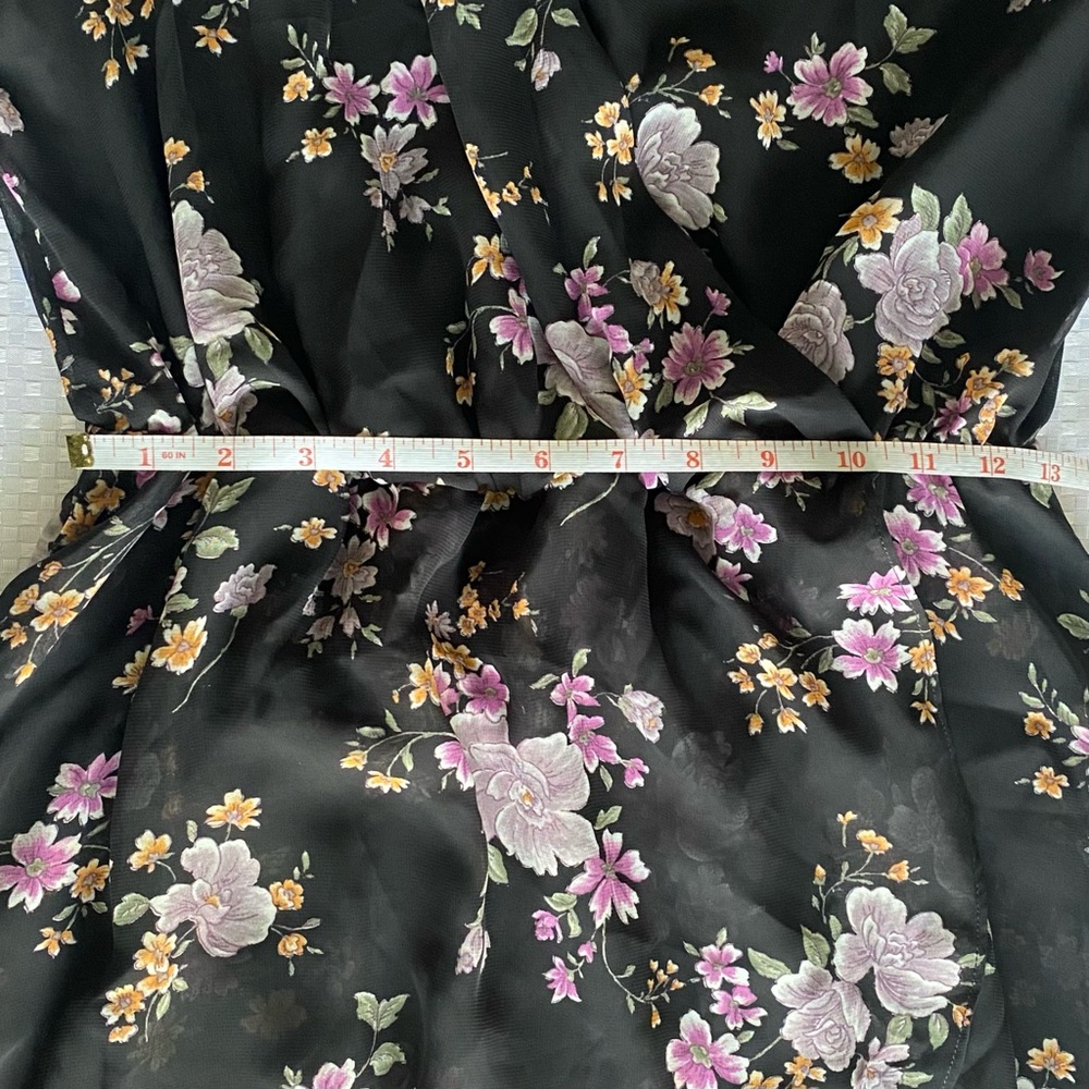 BETSEY JOHNSON Floral Wrap Midi Dress - Size 8 - Picture 10 of 10